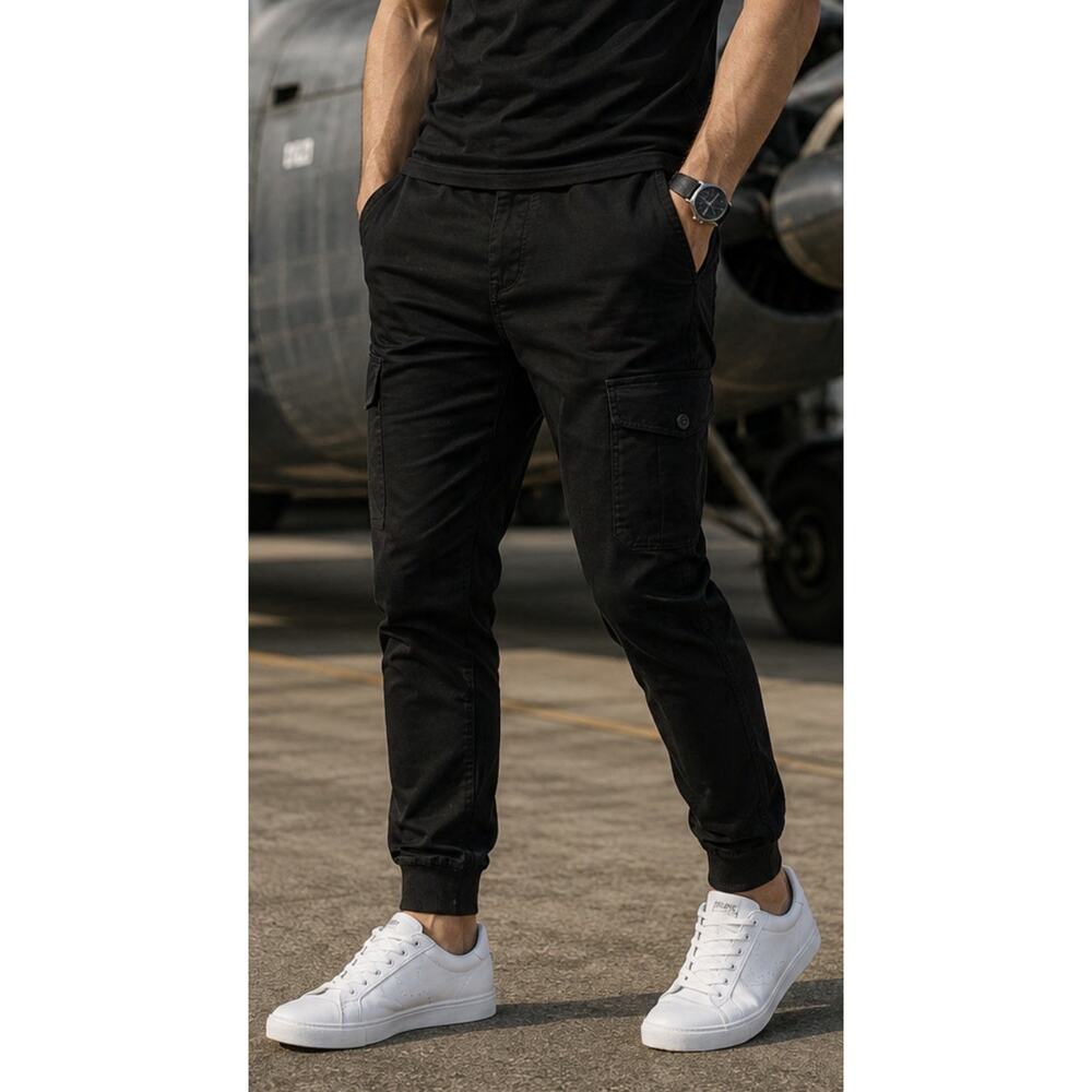 Polo Ralph Lauren Mens Cargo Jogger Pants 32x32 Black Golf Aviator Military